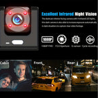 🚗Safe Driving 3 Channel Camera Cycle Video Recorder