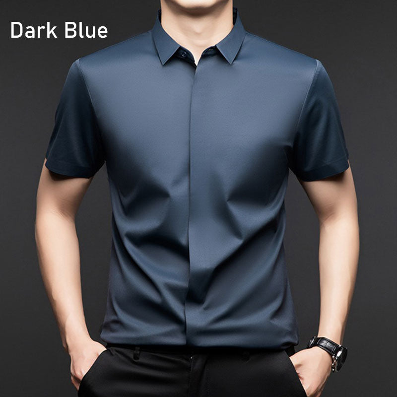 🔥Buy 2 Free shipping🔥Men's Glossy Breathable Short Sleeve Business Shirt