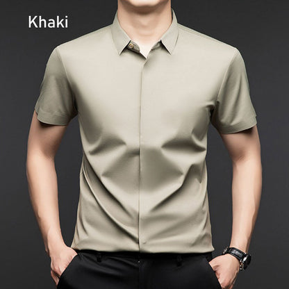 🔥Buy 2 Free shipping🔥Men's Glossy Breathable Short Sleeve Business Shirt