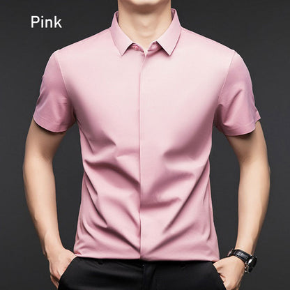 🔥Buy 2 Free shipping🔥Men's Glossy Breathable Short Sleeve Business Shirt