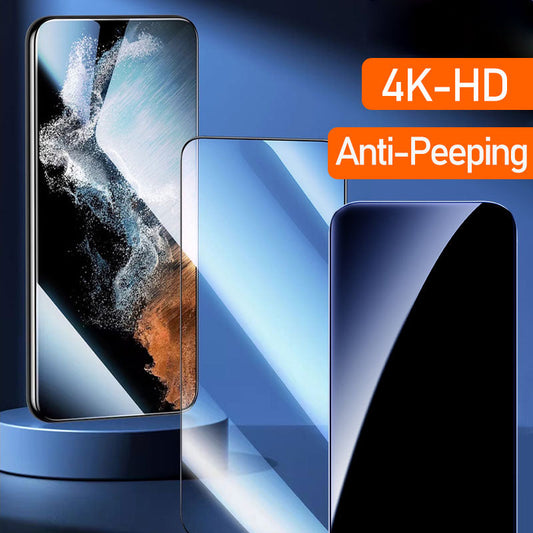 4K HD/Anti-Peeping Tempered Glass Screen Protector with Auto Dust-elimination Installation for Samsung