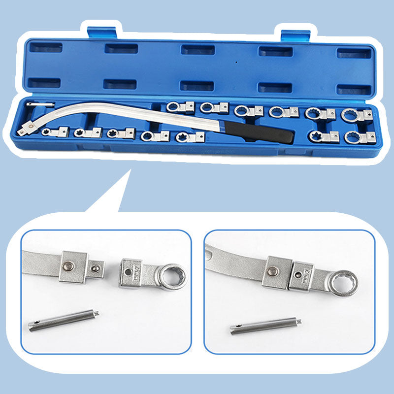 🔥time-limited offer🔥15 Piece Portable Replaceable Head Belt Wrenches Set