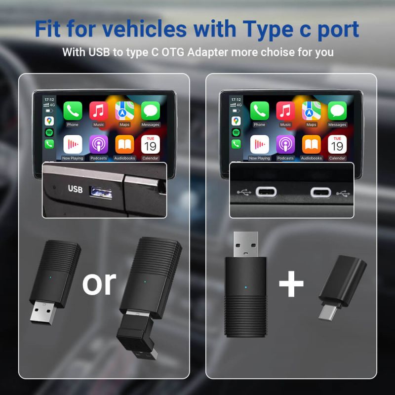 3-in-1 Mini Wireless Car Adapter Set