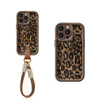 Leopard Print iPhone Case with Lanyard