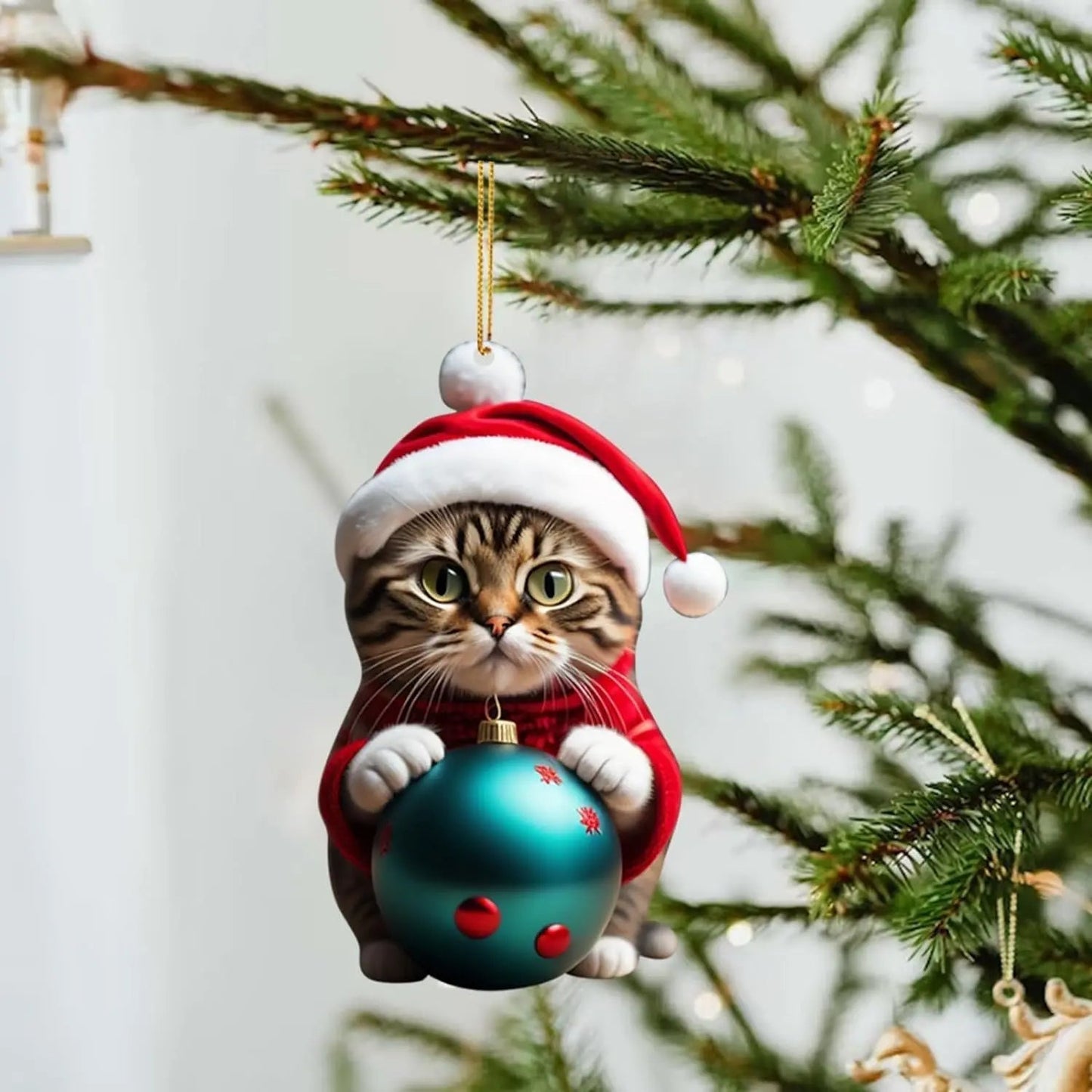 🎄10 Piece 😻  Cat Christmas Tree Ornaments. Hanging Cat Ornaments