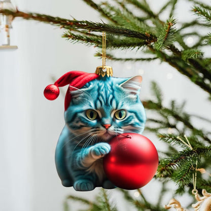 🎄10 Piece 😻  Cat Christmas Tree Ornaments. Hanging Cat Ornaments