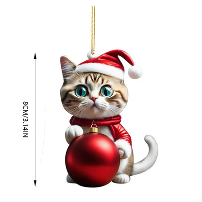 🎄10 Piece 😻  Cat Christmas Tree Ornaments. Hanging Cat Ornaments