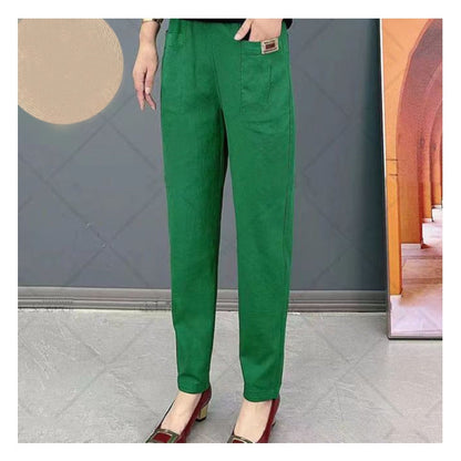 Women's Elastic Waist Cotton Pants