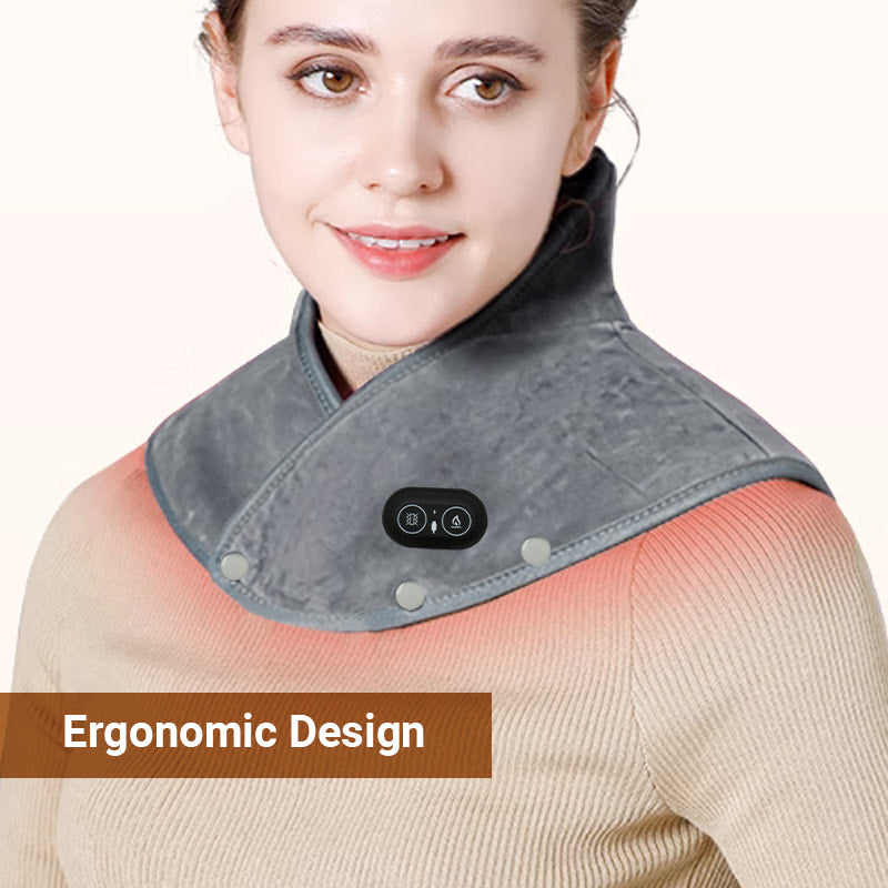 【Best Winter Gifts】Electric Neck and Shoulder Heating Pad with Vibration