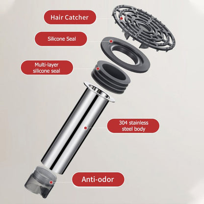 ✨🛁Self-Closing Floor Drain with Hair Catcher