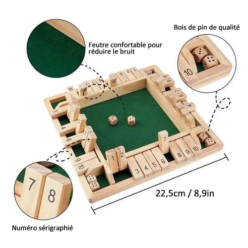 🔥FUN FAMILY GAMES - Shut The Box Board Game