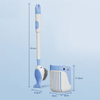 Wall-Mounted Suction Cup Toilet Cleaning Brush Set