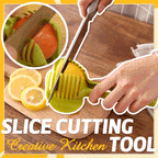 🍋Creative Kitchen Slice Cutting Tool, Food‑Grade Aluminum Alloy Hand‑Held Slicer, Quick Slicing Holder for Lemon, Tomato, Onion & Soft Fruits Vegetables