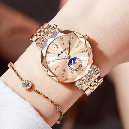 🎀Fashionable Diamond Moon Star Watch for Women