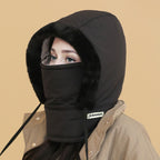 Plush-lined Thickened Thermal Hat with Face Mask for Men and Women