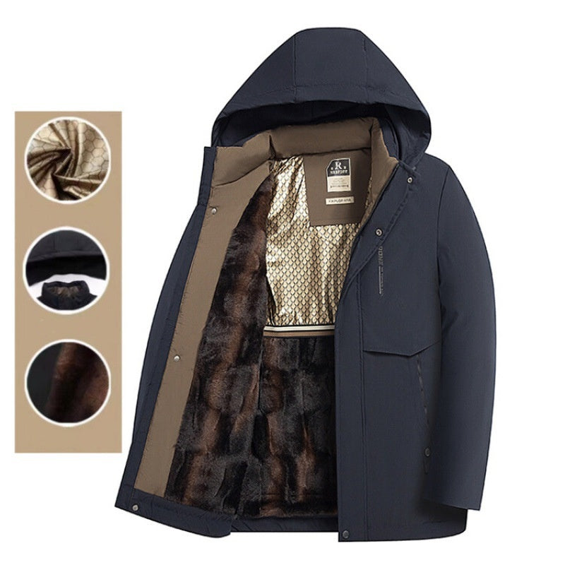 💥Men’s Winter Thermal Thick Hooded Parka Coat