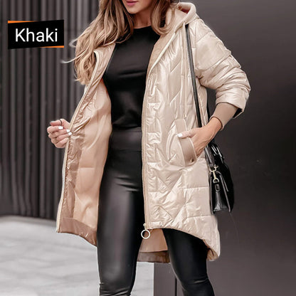 🔥Women's Warm Winter Coat with High-Low Hem