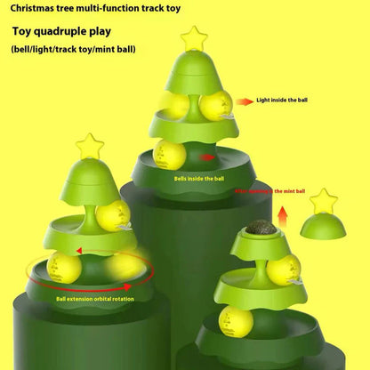 Christmas Tree Illuminated Cat Ball track Toy