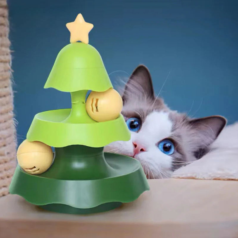 Christmas Tree Illuminated Cat Ball track Toy