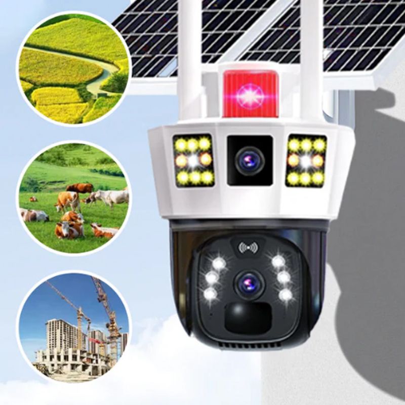 ❄️Falsh Sale🔥360° Smart Solar Surveillance Camera with Three-screen Monitoring✨