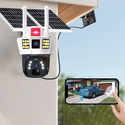 ❄️Falsh Sale🔥360° Smart Solar Surveillance Camera with Three-screen Monitoring✨