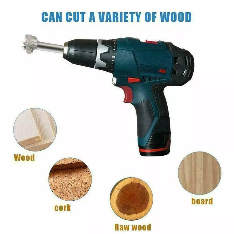 Self-Centering Wood Drill Bit Cutter for Precise Hole Drilling