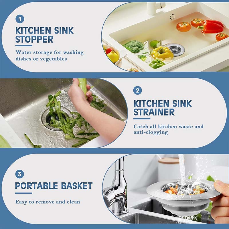 🔥Kitchen Sink Drain Strainer & Stopper