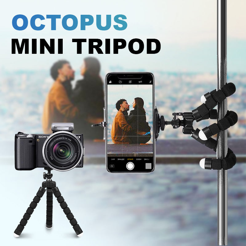 Flexible Mini Octopus Tripod (Remote control included)