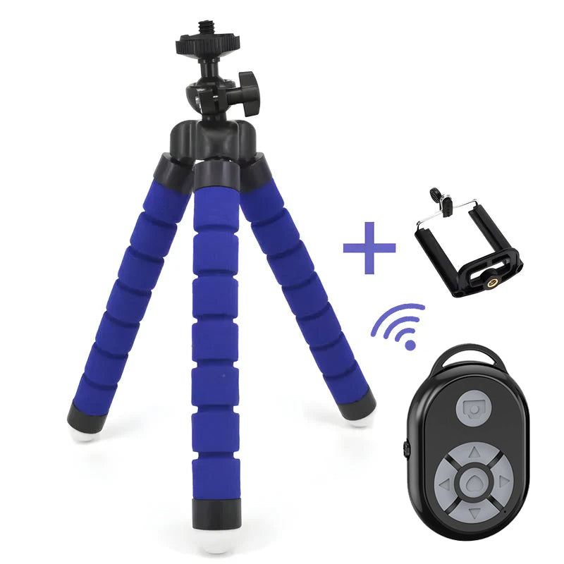 Flexible Mini Octopus Tripod (Remote control included)