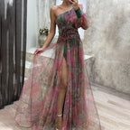 🌸Spring Specials💐 Multicolor Asymmetric Party Dress With Flower Details