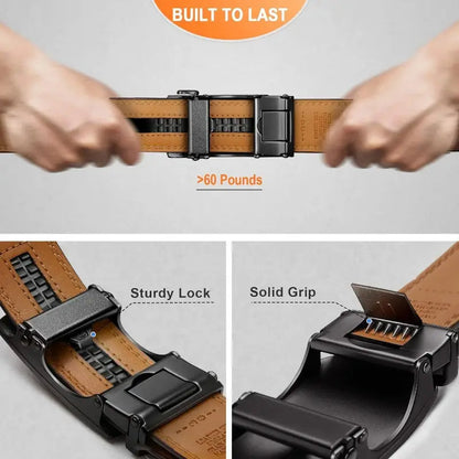 🎁 Leather Ratchet Belt With Adjustable Buckle💼