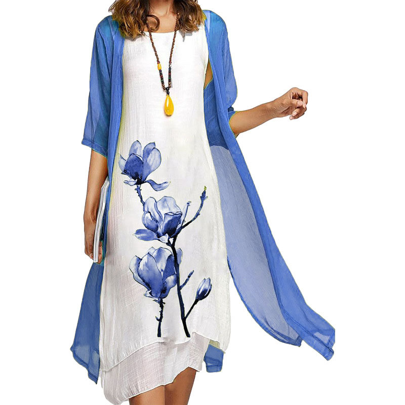🔥Women's Two-Piece Floral Print Suit Dress