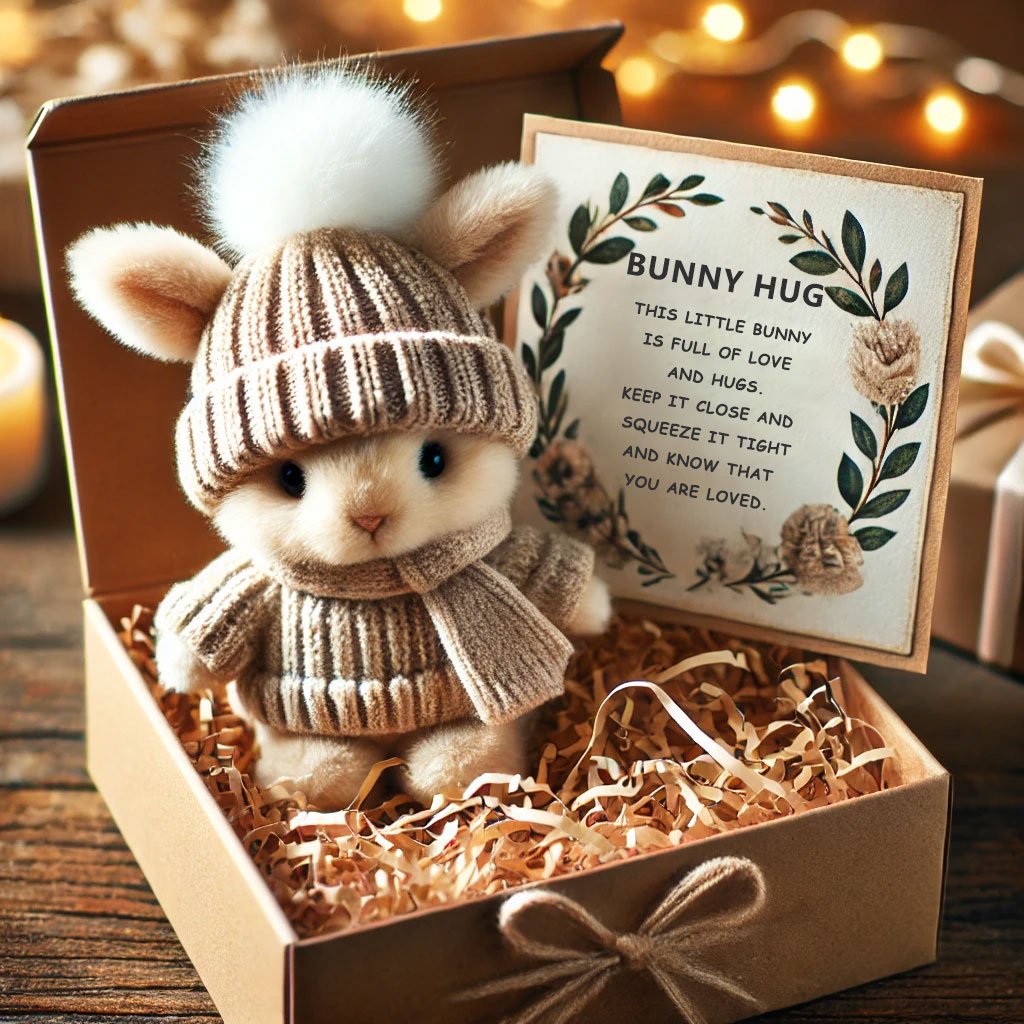 🔥Easter Sale: BUY 3 GET 1 FREE - Handmade🐇Mini Bunny Hug Cute Easter Gift🎁