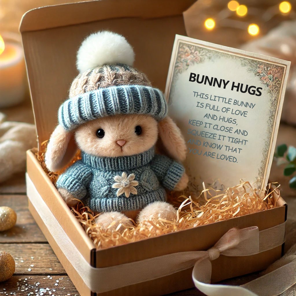 🔥Easter Sale: BUY 3 GET 1 FREE - Handmade🐇Mini Bunny Hug Cute Easter Gift🎁