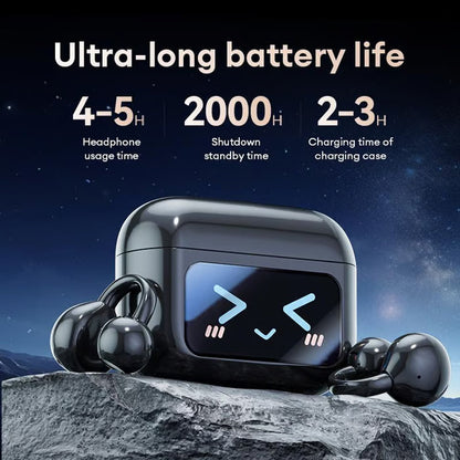 🎧🔥Bluetooth Clip On Earphones - Wireless Freedom Music on the Go Stylish and Convenient
