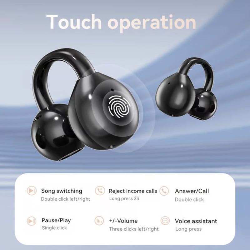🎧🔥Bluetooth Clip On Earphones - Wireless Freedom Music on the Go Stylish and Convenient