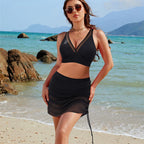 🏖️ High Waisted Bikini Set with Swim Skirt – Gentle tummy control, flattering skirt coverage. Feel confident & comfortable by the water. 🌊🌸