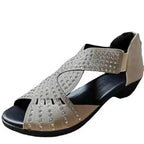 Women's Retro Open Toe Thick Heel Sandals