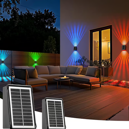 ⌛ Outdoor Waterproof 4 LED Solar Wall Decorative Spotlight