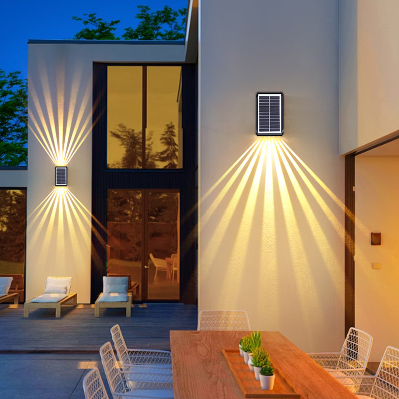 ⌛ Outdoor Waterproof 4 LED Solar Wall Decorative Spotlight