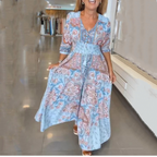 💃Elegant Floral Maxi Dress | Flow & Feminine Silhouette