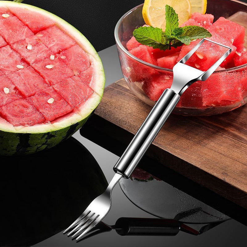 Fork Cutter 🍉2 in 1 Stainless Steel Fruit Cutter Fork Slicer – fundepass