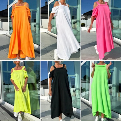 🌈 Women's Maxi Dress With Open Shoulders