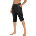 Women's Casual Loose Cotton Linen Breathable Capri Pants