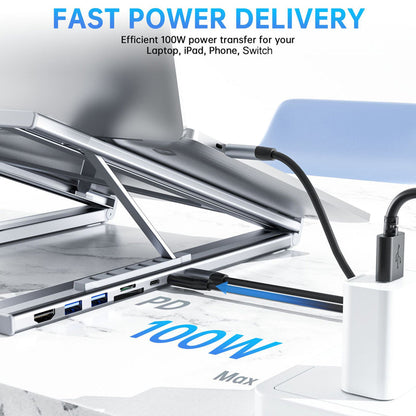 💥Limited-time offer-USB-C Docking Station Laptop Stand with 4K HDMI