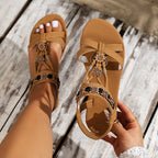 Women's Round Toe Flat Breathable Sandals