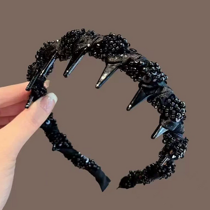 Rhinestone Headband with Teeth for Women