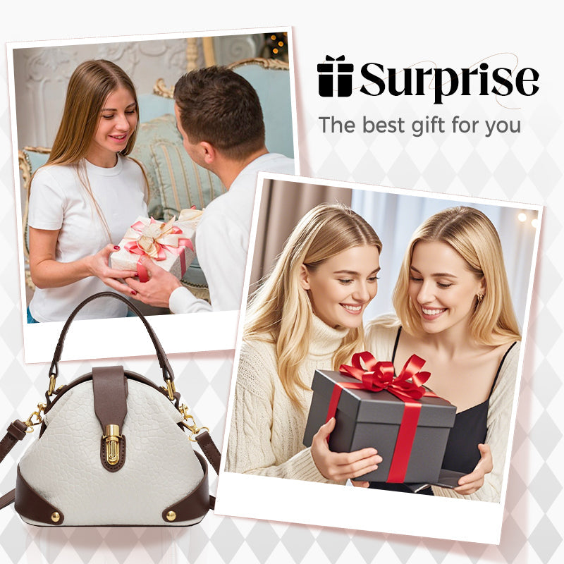 👜  Color-Blocked Bag – Stylish, Metal Hardware, Multi-Way 🧳