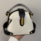 👜  Color-Blocked Bag – Stylish, Metal Hardware, Multi-Way 🧳