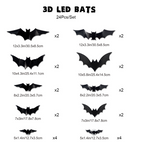 🦇 Halloween Decoration: 3D LED Bat-Shaped Wall Light